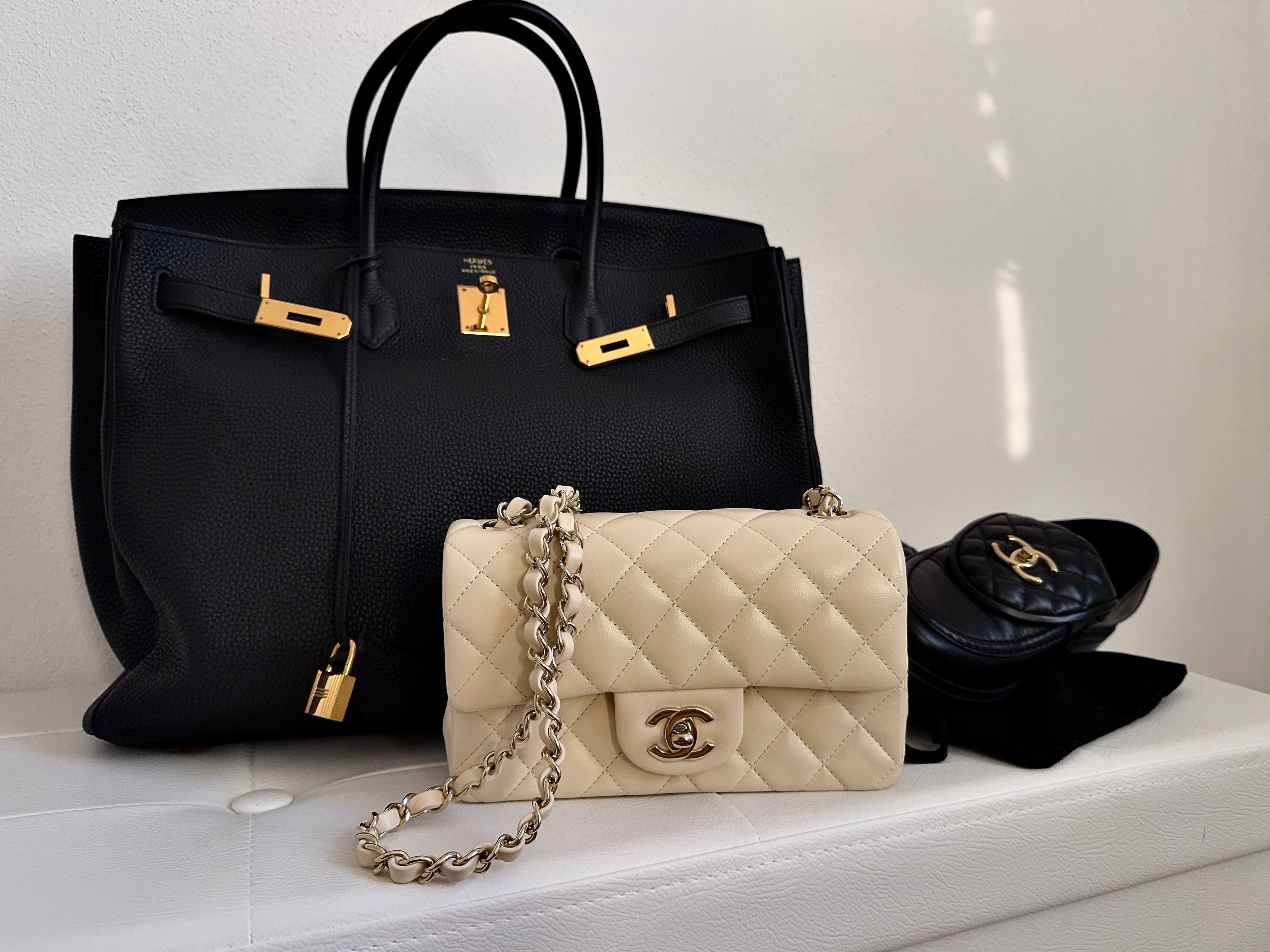 Hermès Birkin 40 e Chanel Timeless Mini