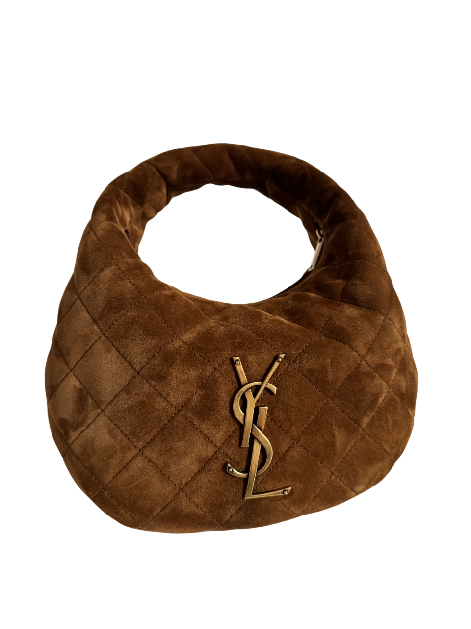 Saint Laurent Icarino Suede Cognac