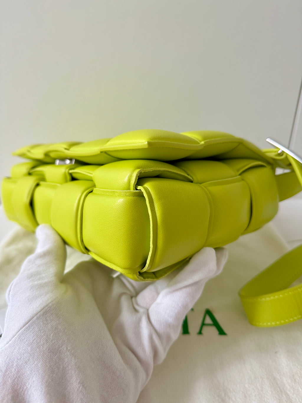 Bottega Veneta Padded Cassette Lime