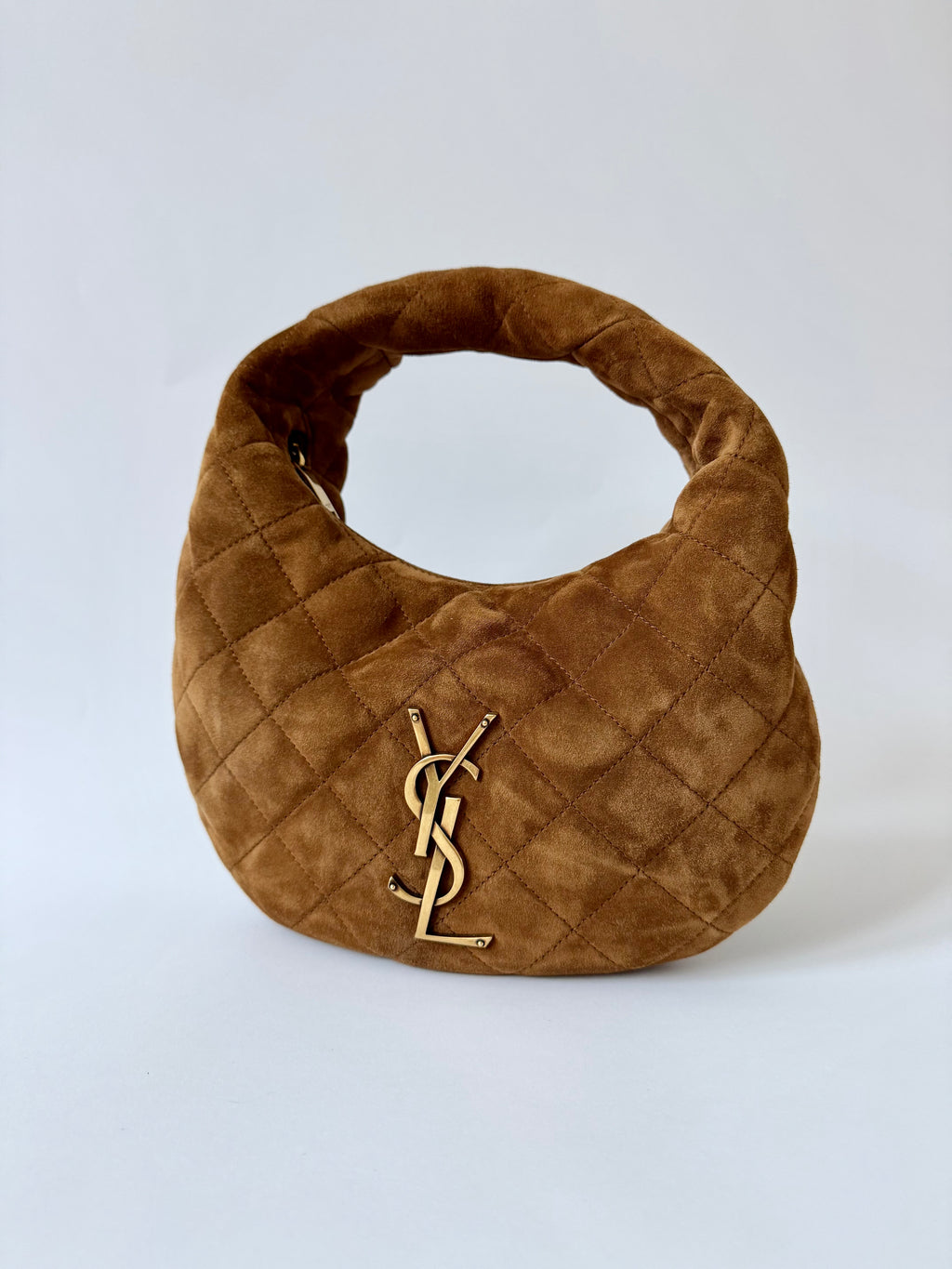 Saint Laurent Icarino Suede Cognac